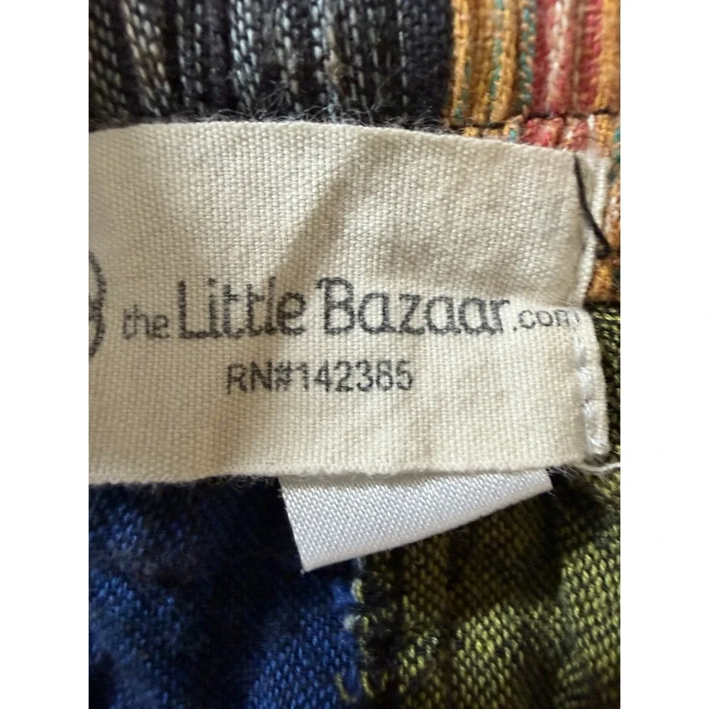 The Little Bazaar Nepal 100% Cotton Patchwork Cargo Pants Boho Size S/m - Picture 11 of 16